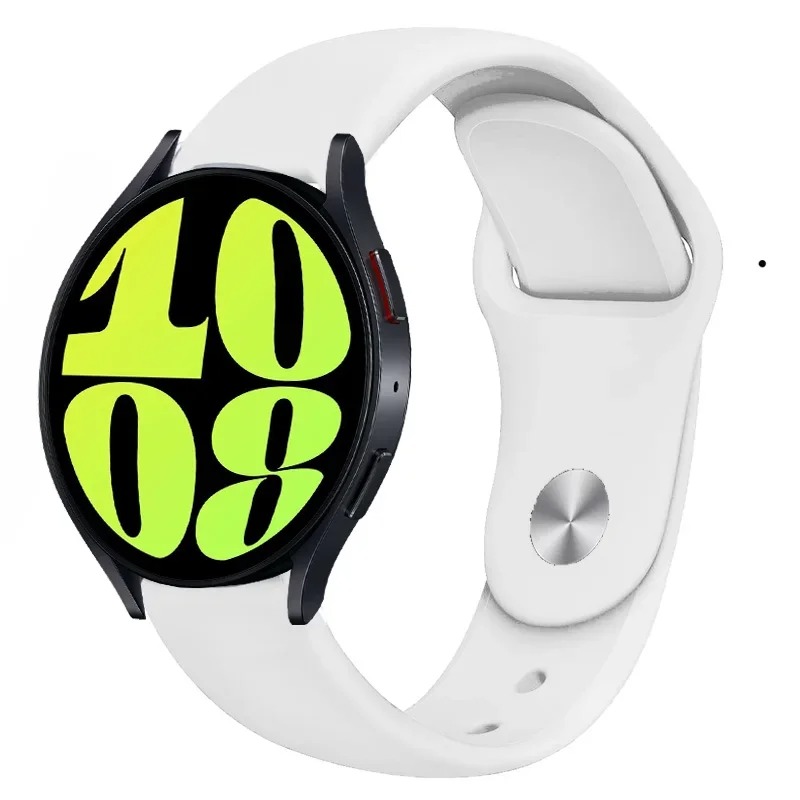 Pulseira de silicone para pulseira esportiva de 20 mm, várias cores