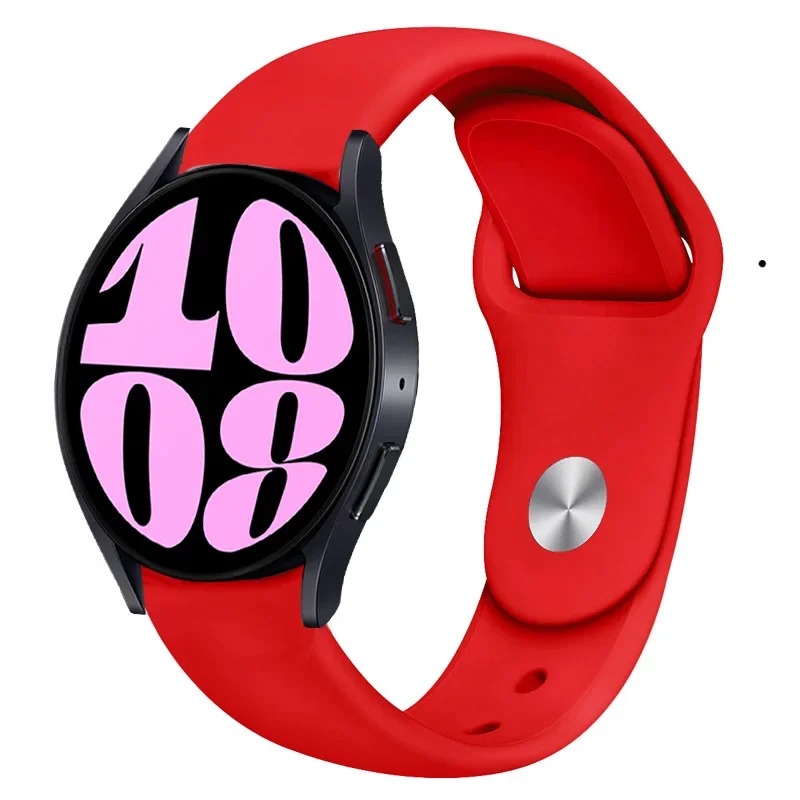 Pulseira de silicone para pulseira esportiva de 20 mm, várias cores