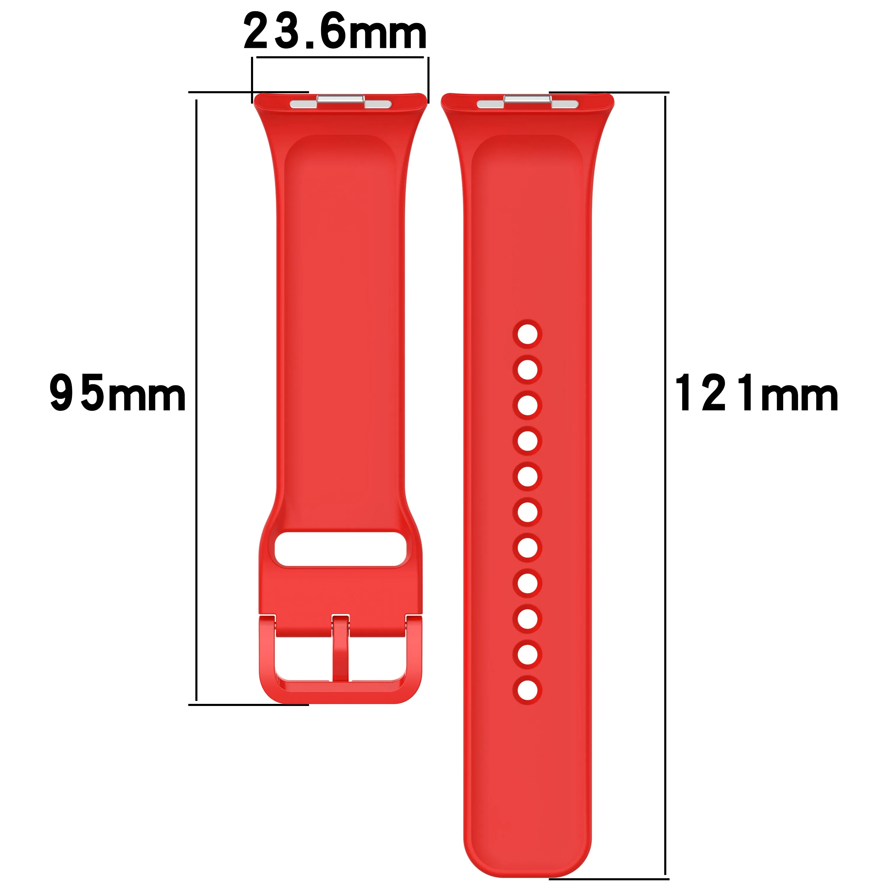 Pulseira de silicone compatível com Redmi Watch 5/Redmi Watch 4, com fivela da mesma cor, feita de silicone durável e macio