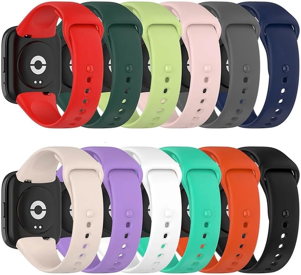 Twihill Pulseira de silicone para Redmi Watch 3 Active / Redmi Watch 3 Lite
