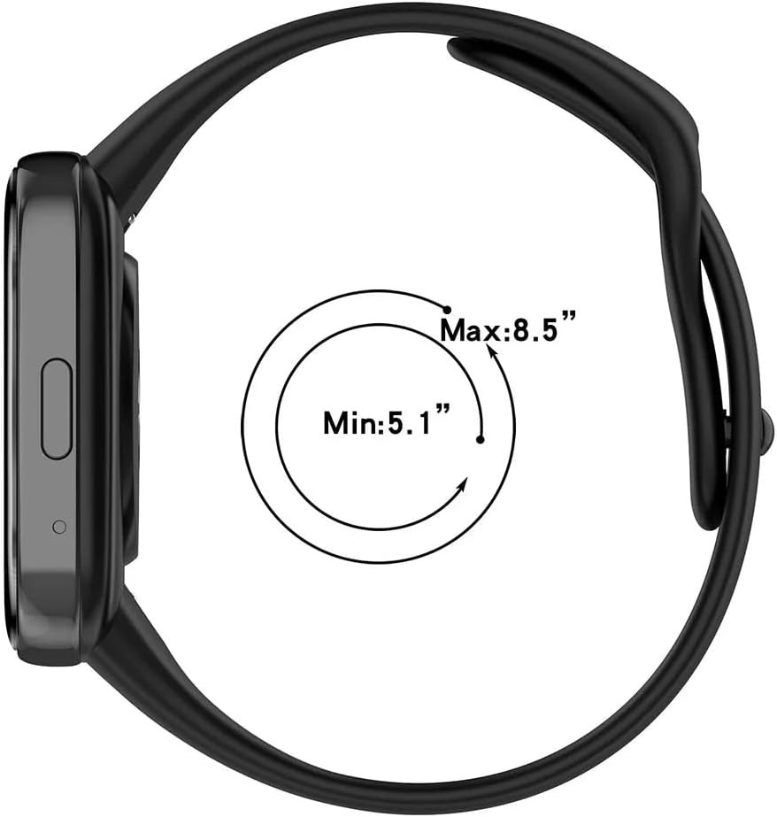 Twihill Pulseira de silicone para Redmi Watch 3 Active / Redmi Watch 3 Lite