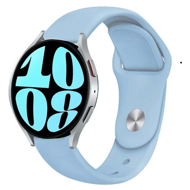 Pulseira de silicone para pulseira esportiva de 20 mm, várias cores