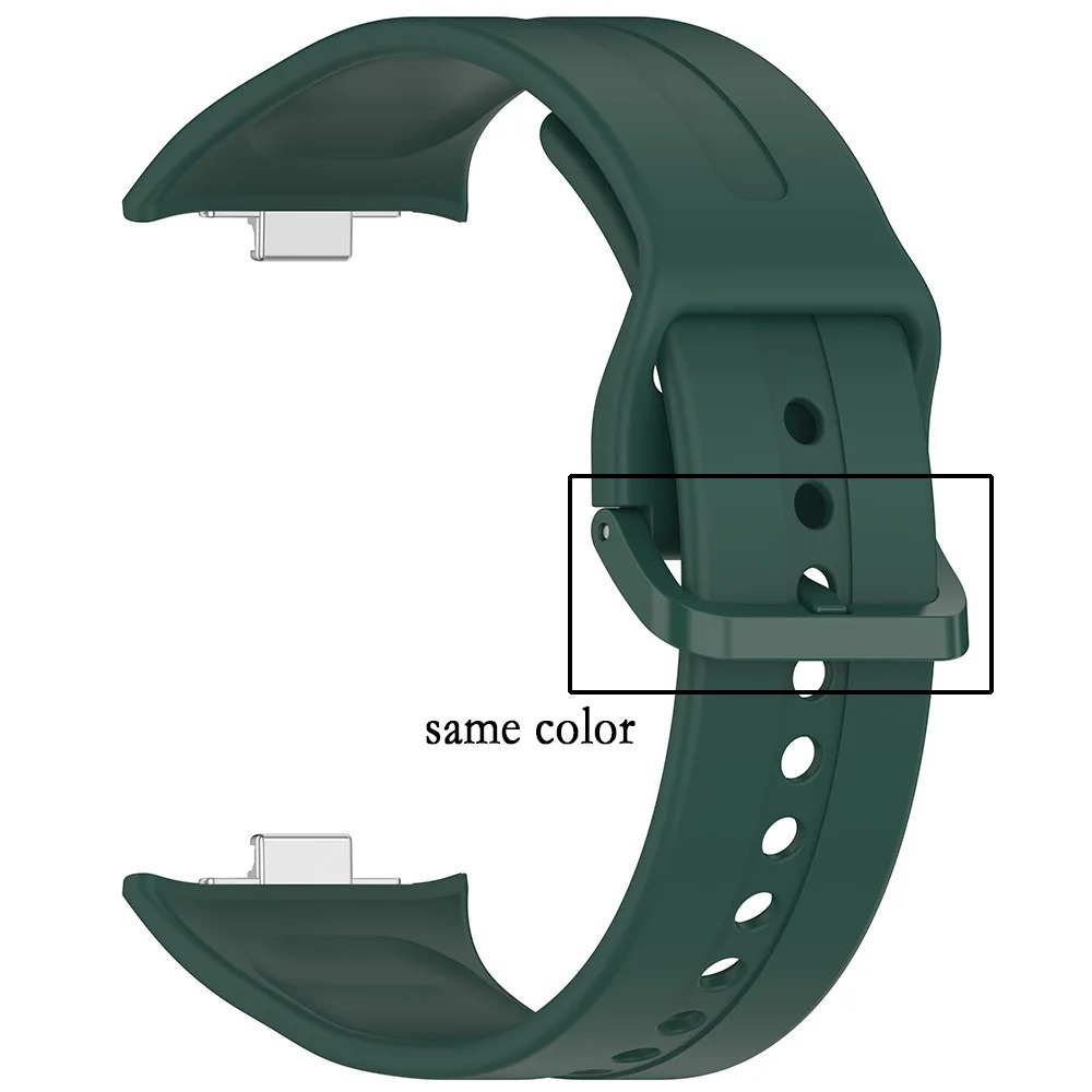 Pulseira de silicone compatível com Redmi Watch 5/Redmi Watch 4, com fivela da mesma cor, feita de silicone durável e macio