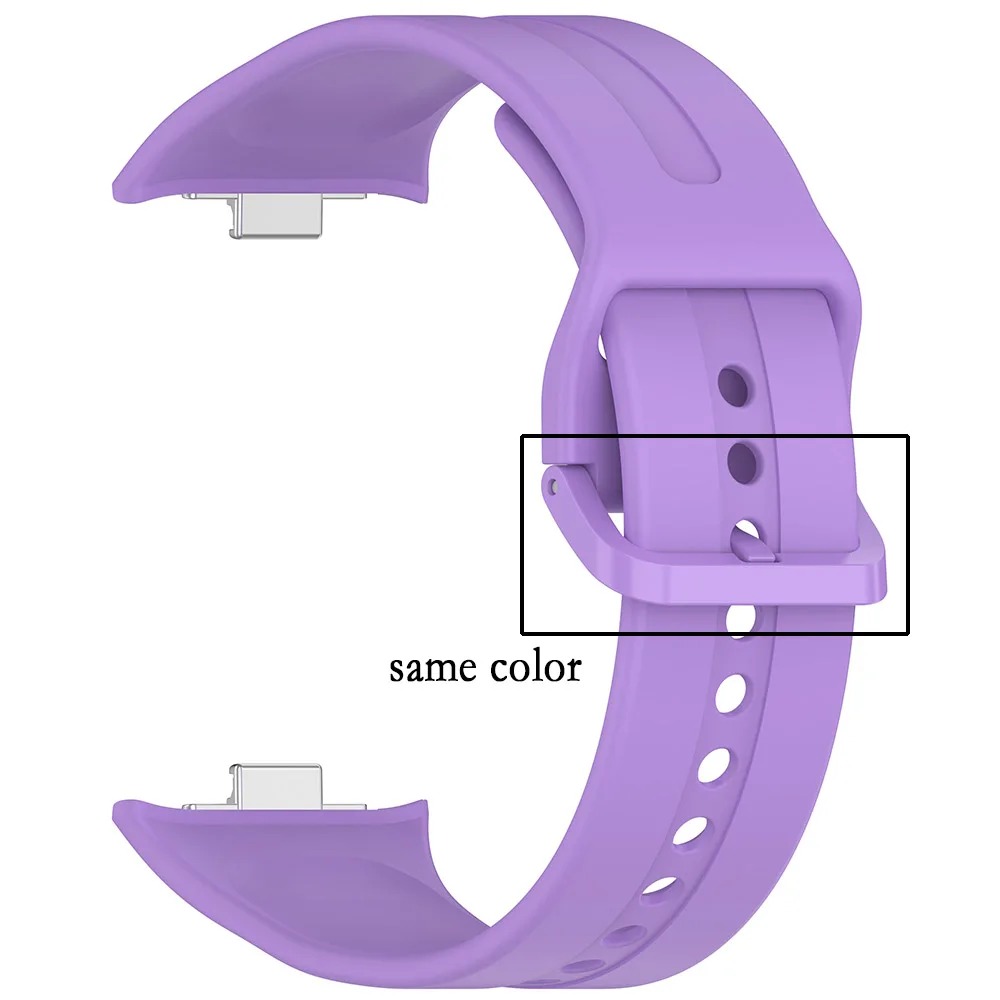Pulseira de silicone compatível com Redmi Watch 5/Redmi Watch 4, com fivela da mesma cor, feita de silicone durável e macio