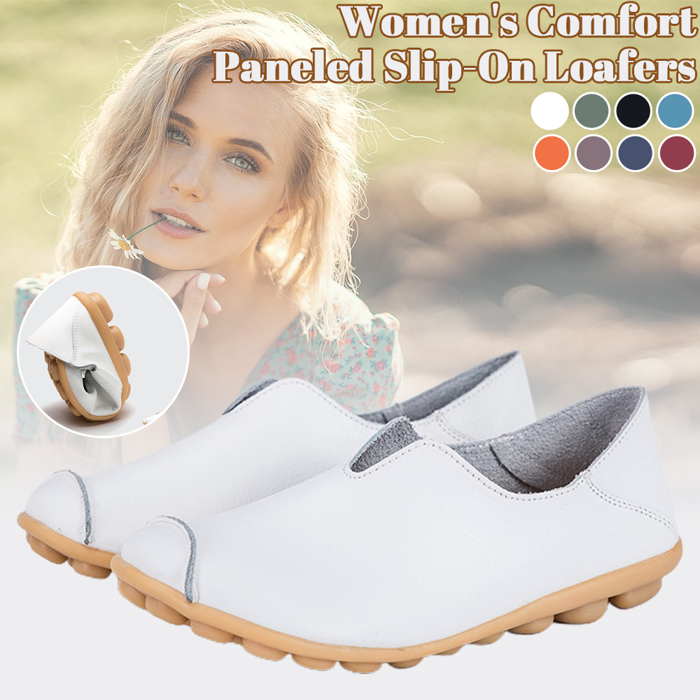 Wearscomfy Women's Comfort Paneled Slip-On Loafers