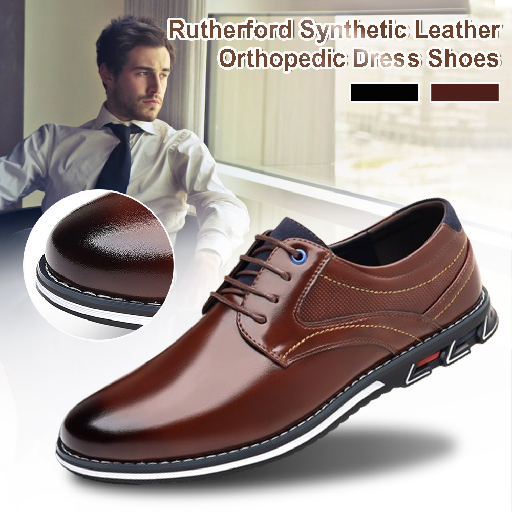 Flygooses Rutherford Synthetic Leather Orthopedic Dress Shoes