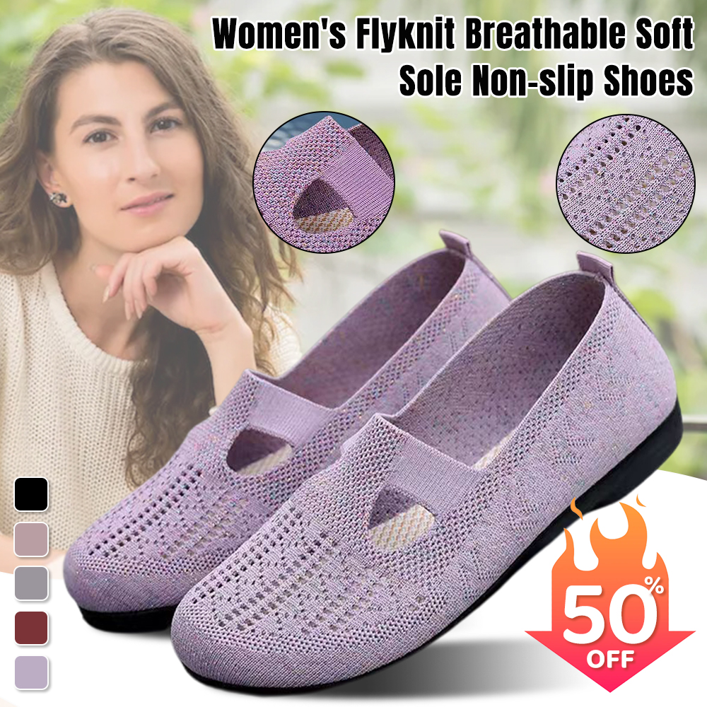 Flygooses🔥50% Off🔥Women's Flyknit Breathable Soft Sole Non-slip Shoe