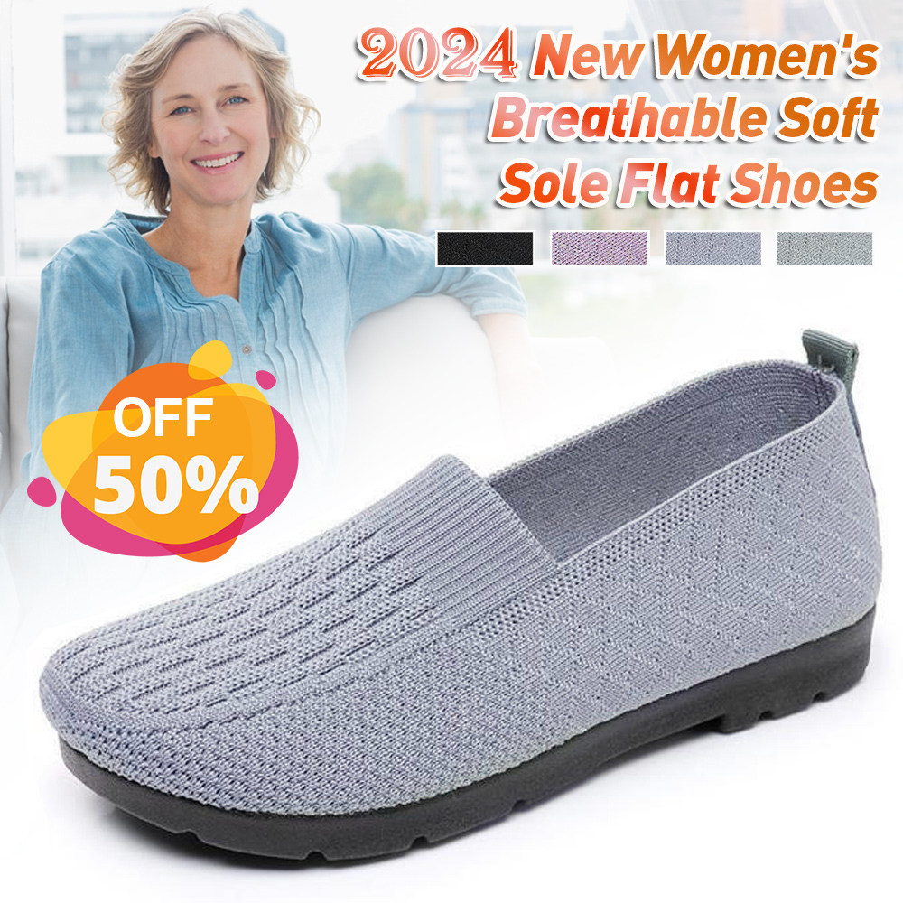 Shobous🔥50% Off+Buy 2 Free Shipping🔥2024 New Women's Breathable Soft Sole Flat Shoes