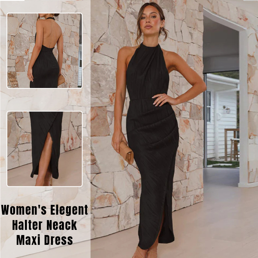 Women's Elegent Halter Neack Maxi Dress
