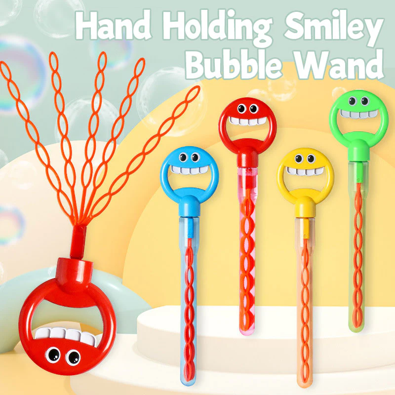 Flygooses🔥Best Gift For Kids🔥Hand Holding Smiley Bubble Wand