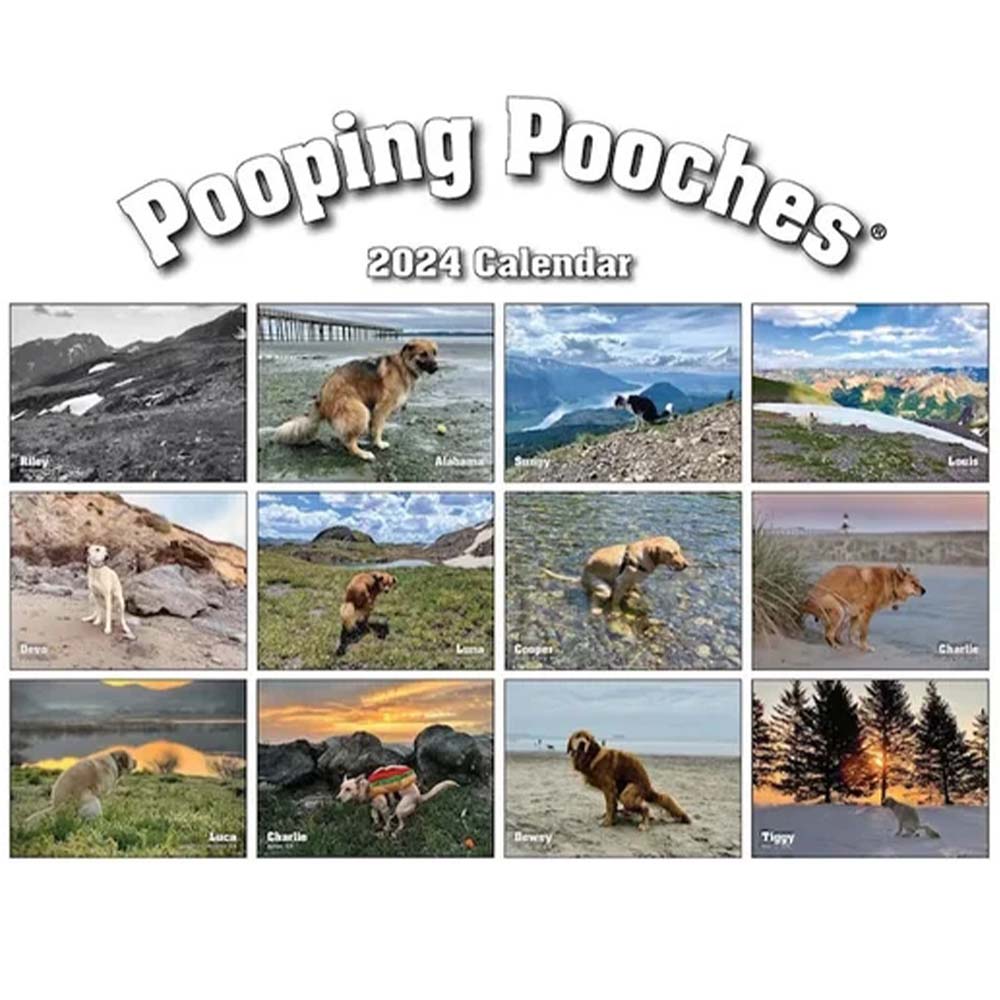 Flygooses 2024 Pooping Pooches Dog Calendar