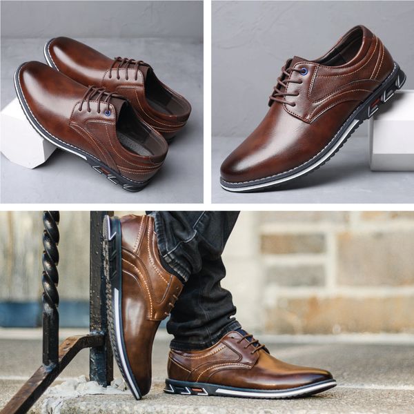 Flygooses Rutherford Synthetic Leather Orthopedic Dress Shoes