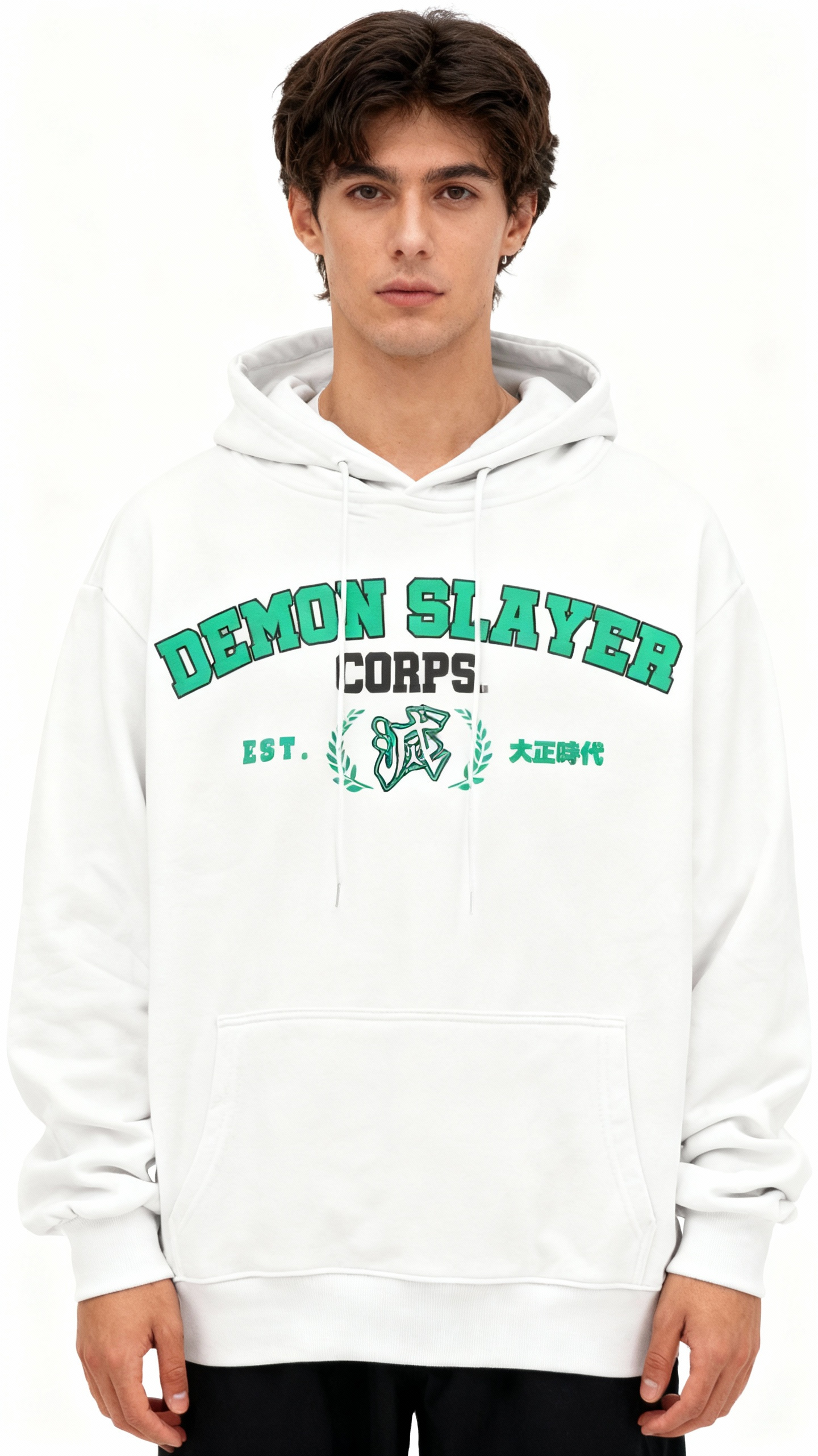 Demon Slayer Corps College White Hoodie | Demon Slayer