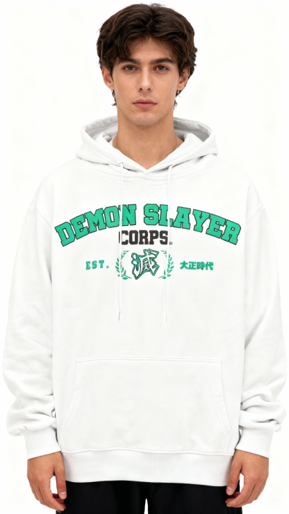Demon Slayer Corps College White Hoodie | Demon Slayer