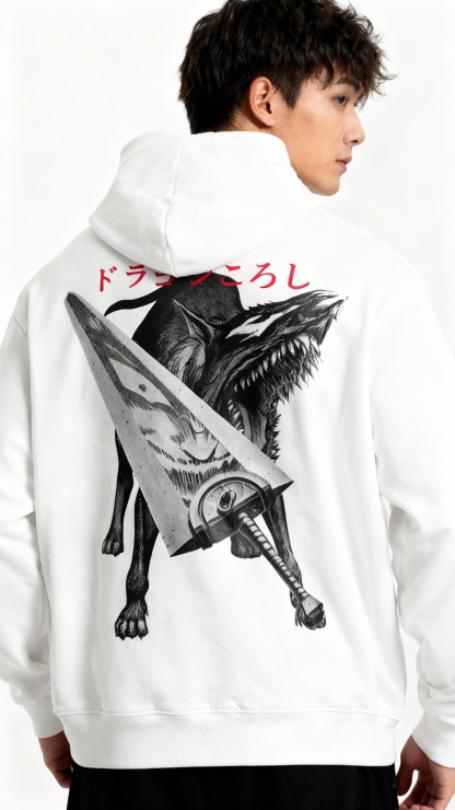 Dragon Slayer Akuma Collection | White Hoodie
