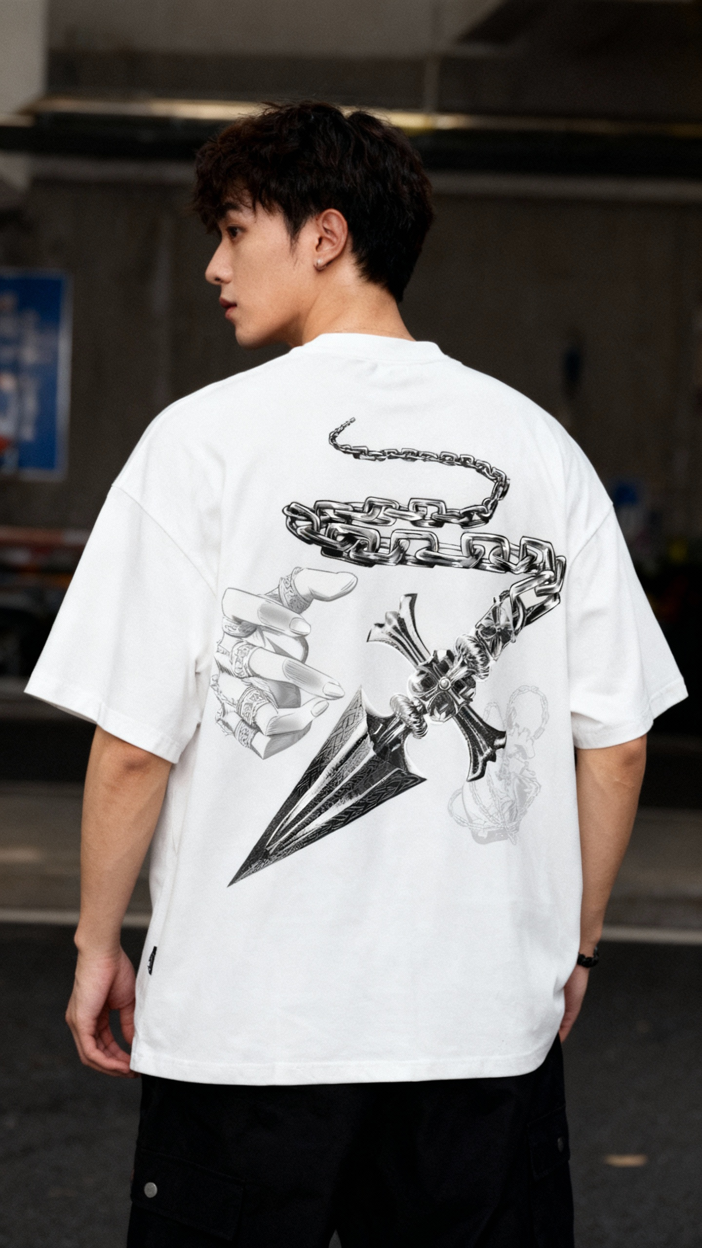 Dowsing Chain Akuma Collection | White T-shirt