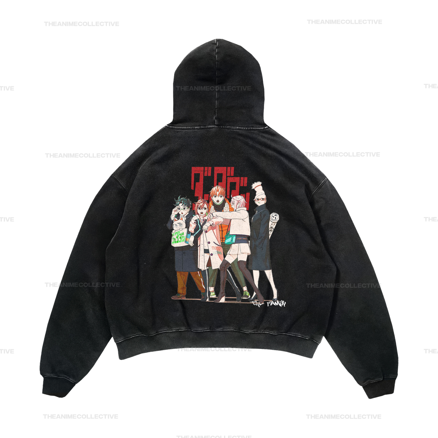 Supernatural Squad 2 Extended Vintage Hoodie | Dandadan