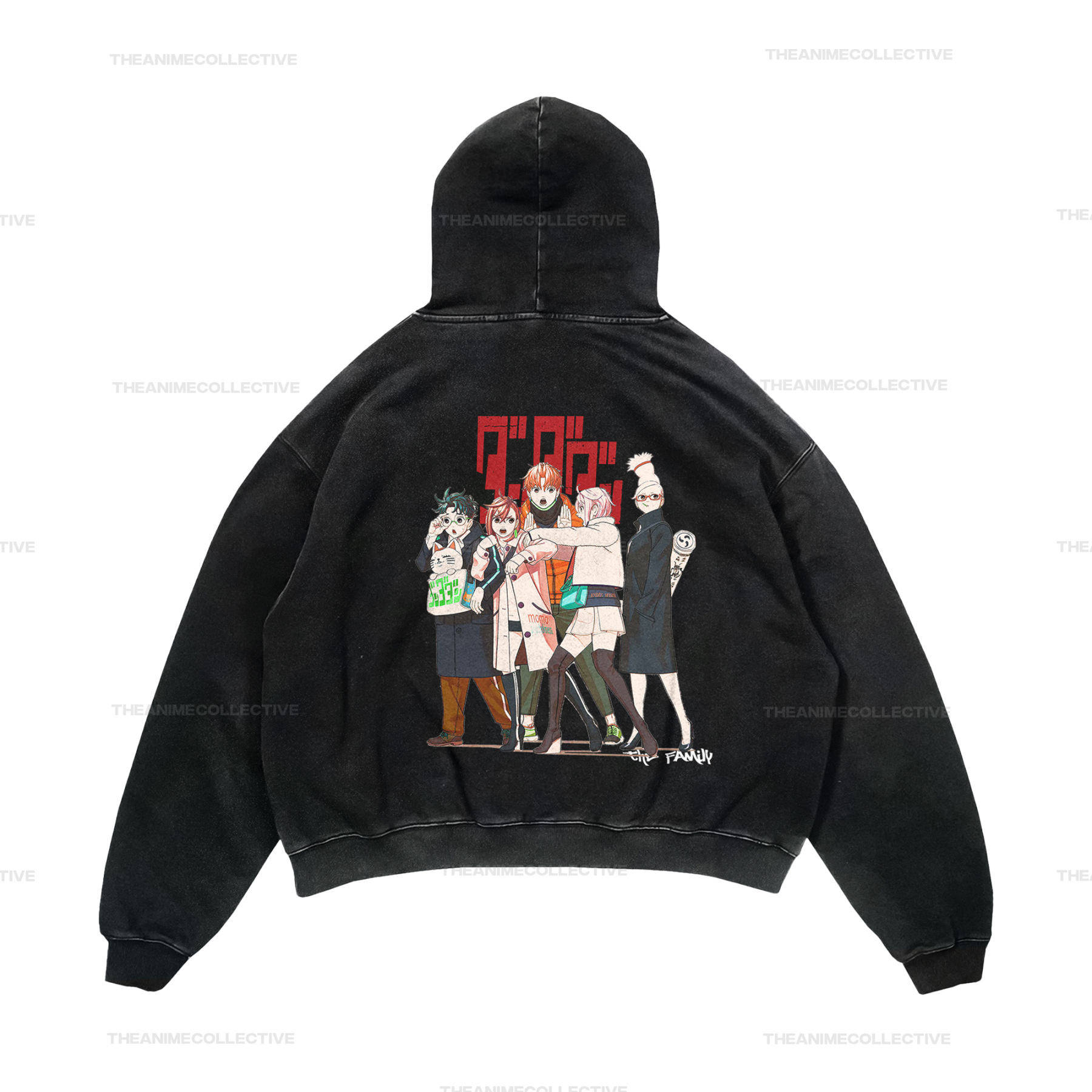 Supernatural Squad 2 Extended Vintage Hoodie | Dandadan