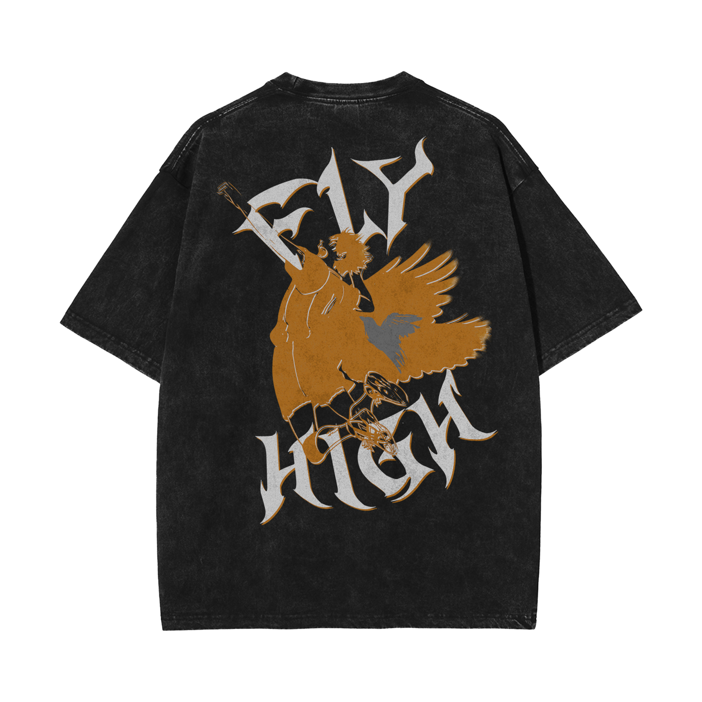 Fly High Orange Vintage T-Shirt | Haikyuu