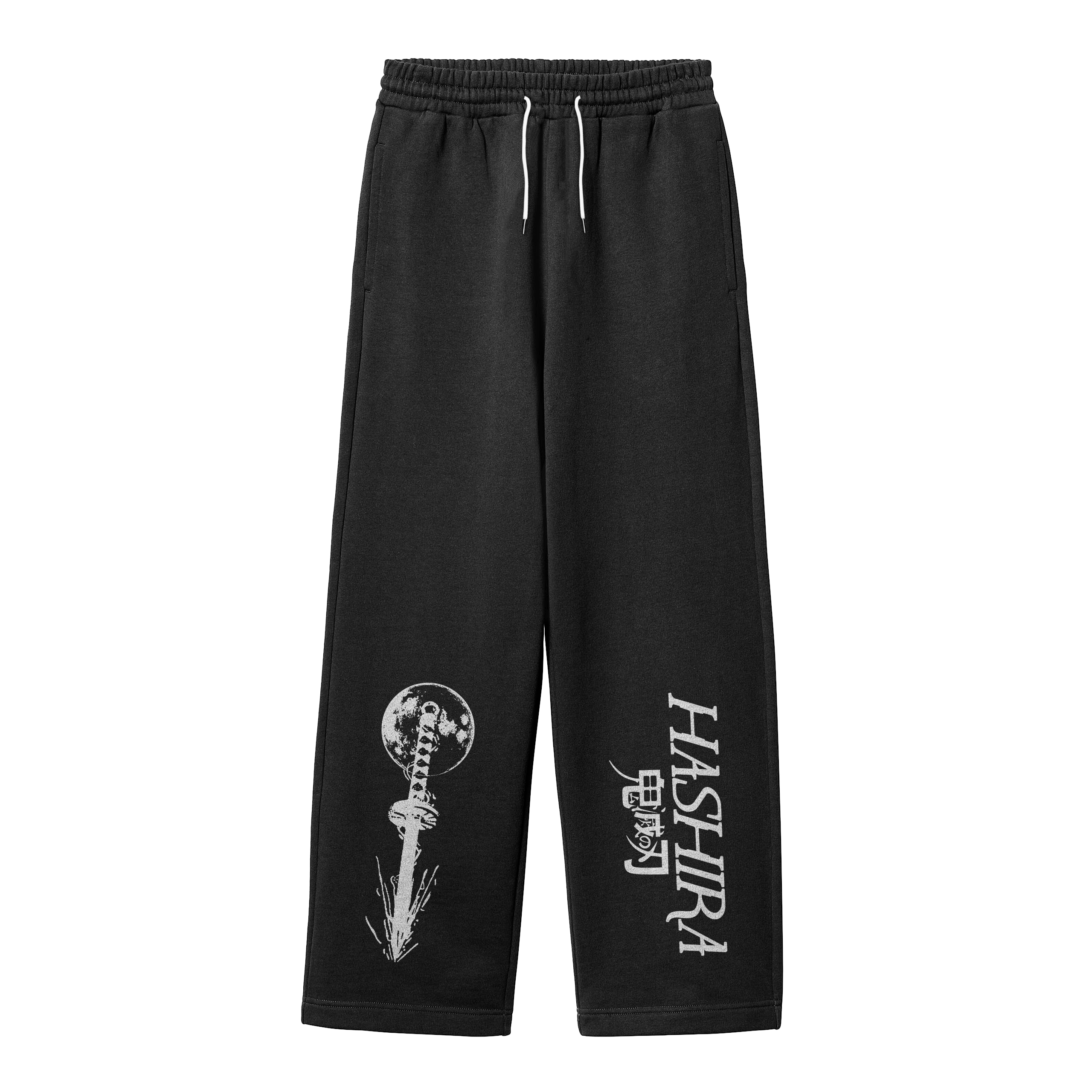 Streetwear Unisex Solid Color Fleece Straight Leg Pants