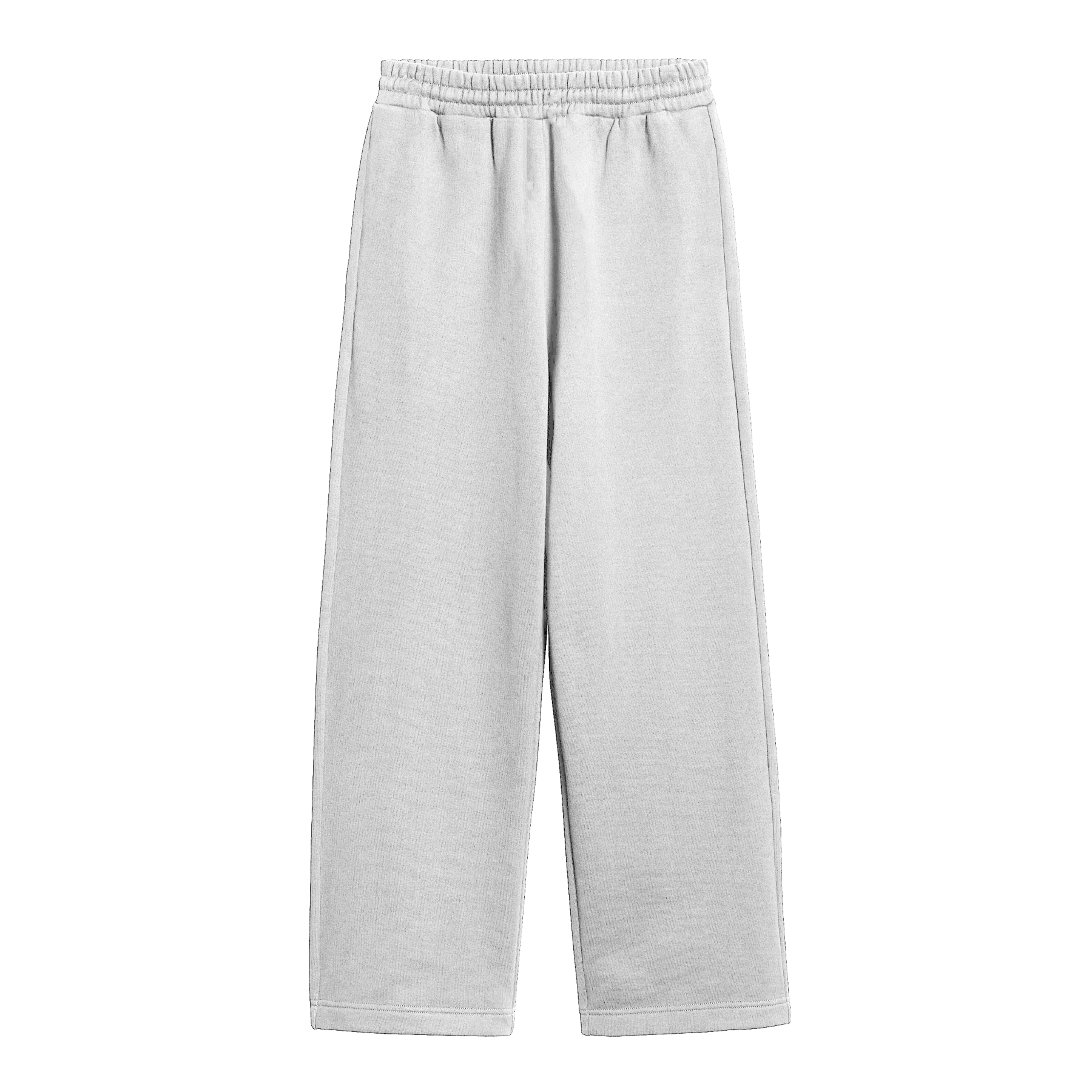 Streetwear Unisex Solid Color Fleece Straight Leg Pants