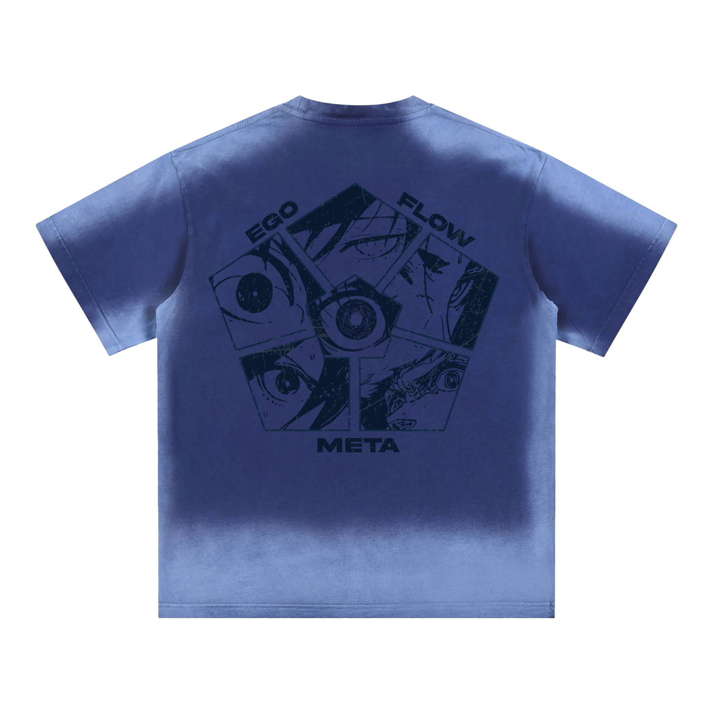Ego Flow Meta Washed Tee | Blue Lock