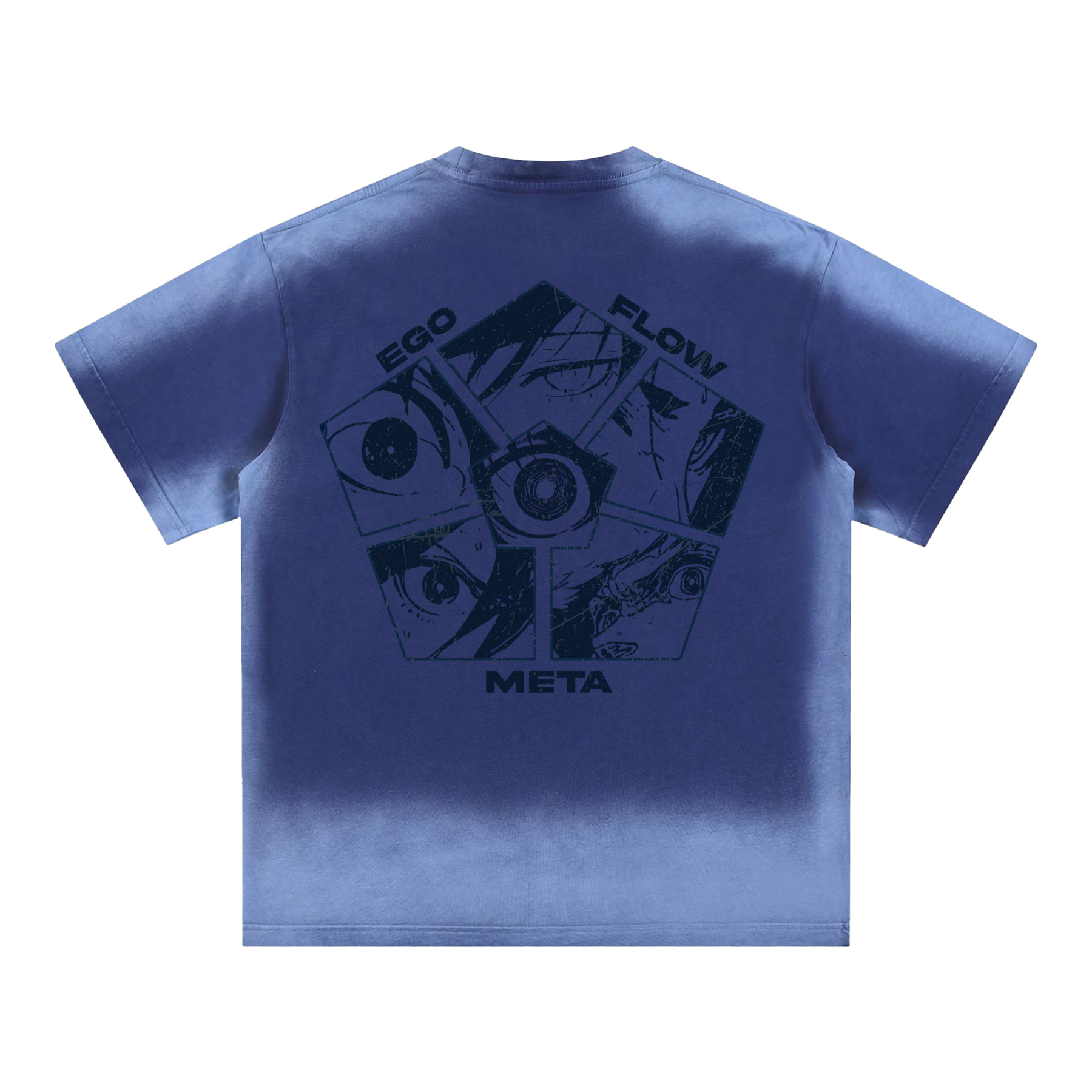 Ego Flow Meta Washed Tee | Blue Lock