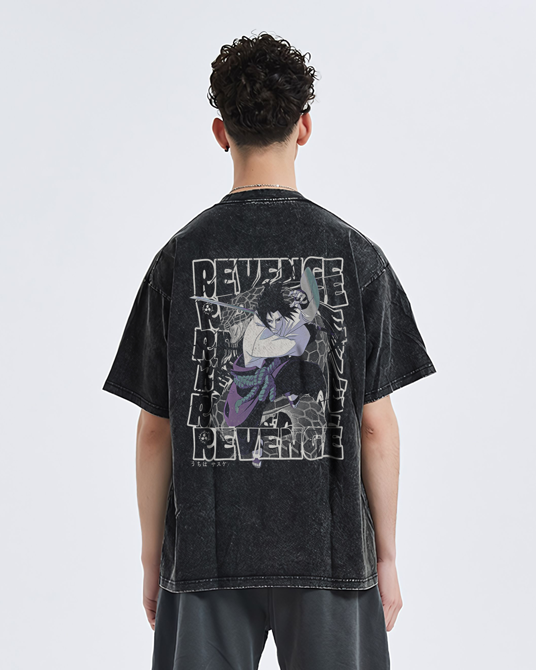 Sasuke Vintage Oversized T-Shirt | Naruto