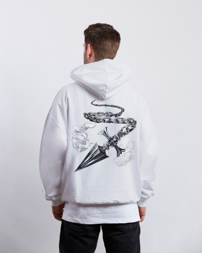 Dowsing Chain Akuma Collection | White Hoodie