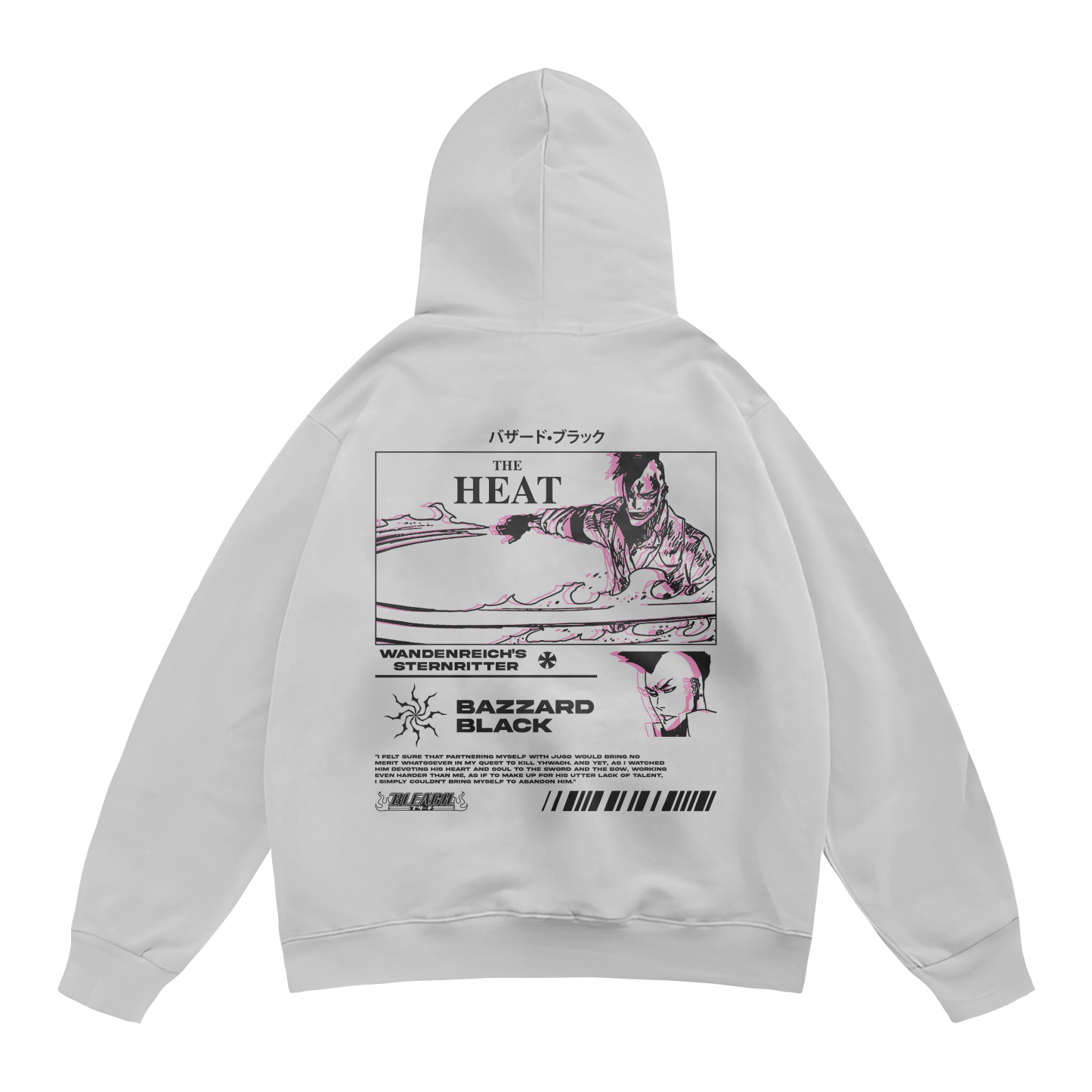 Bazzard Black Bleach | White Hoodie TYBW