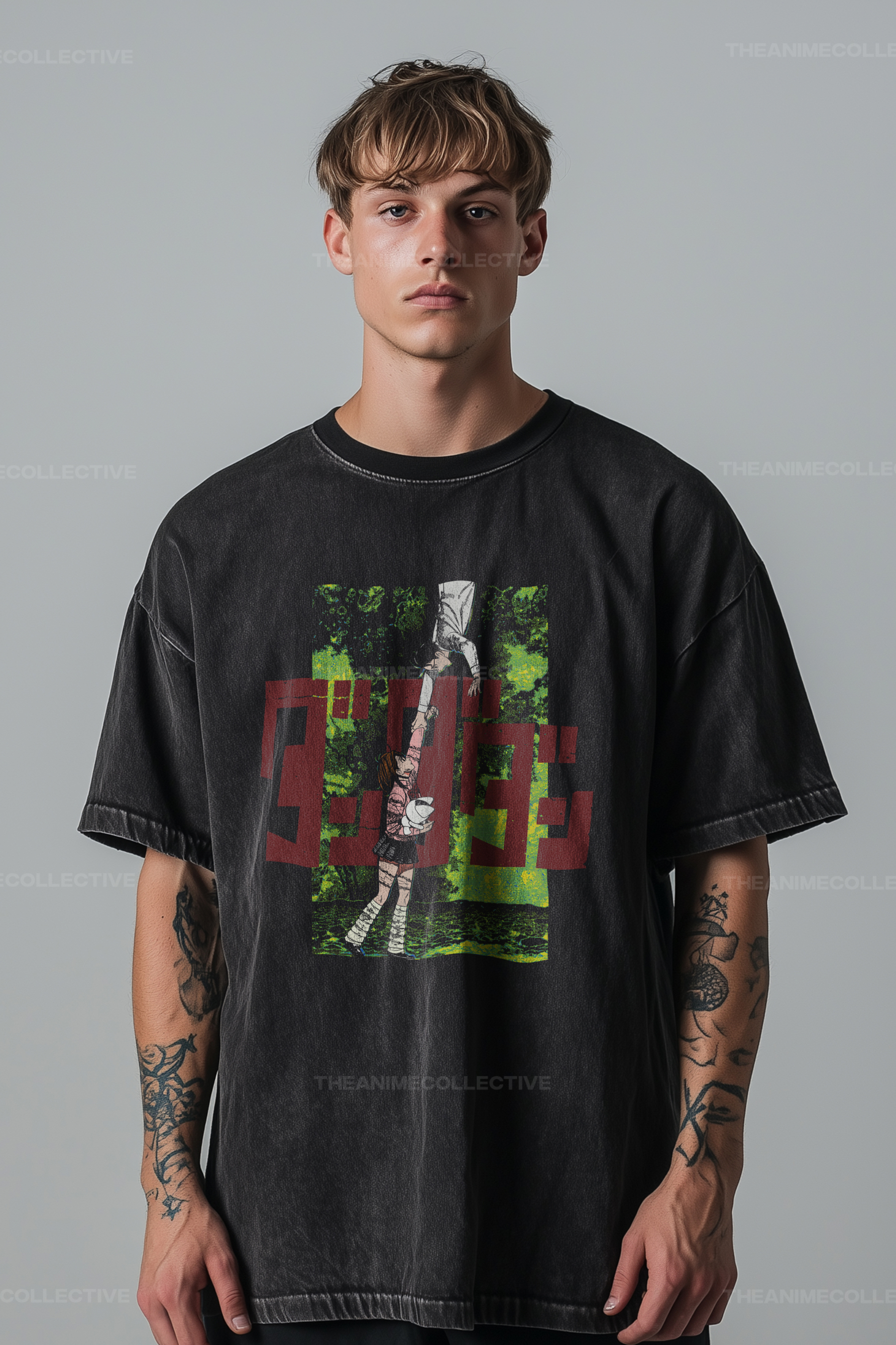 Okarun x Ayase Extended Vintage T-Shirt | Dandadan