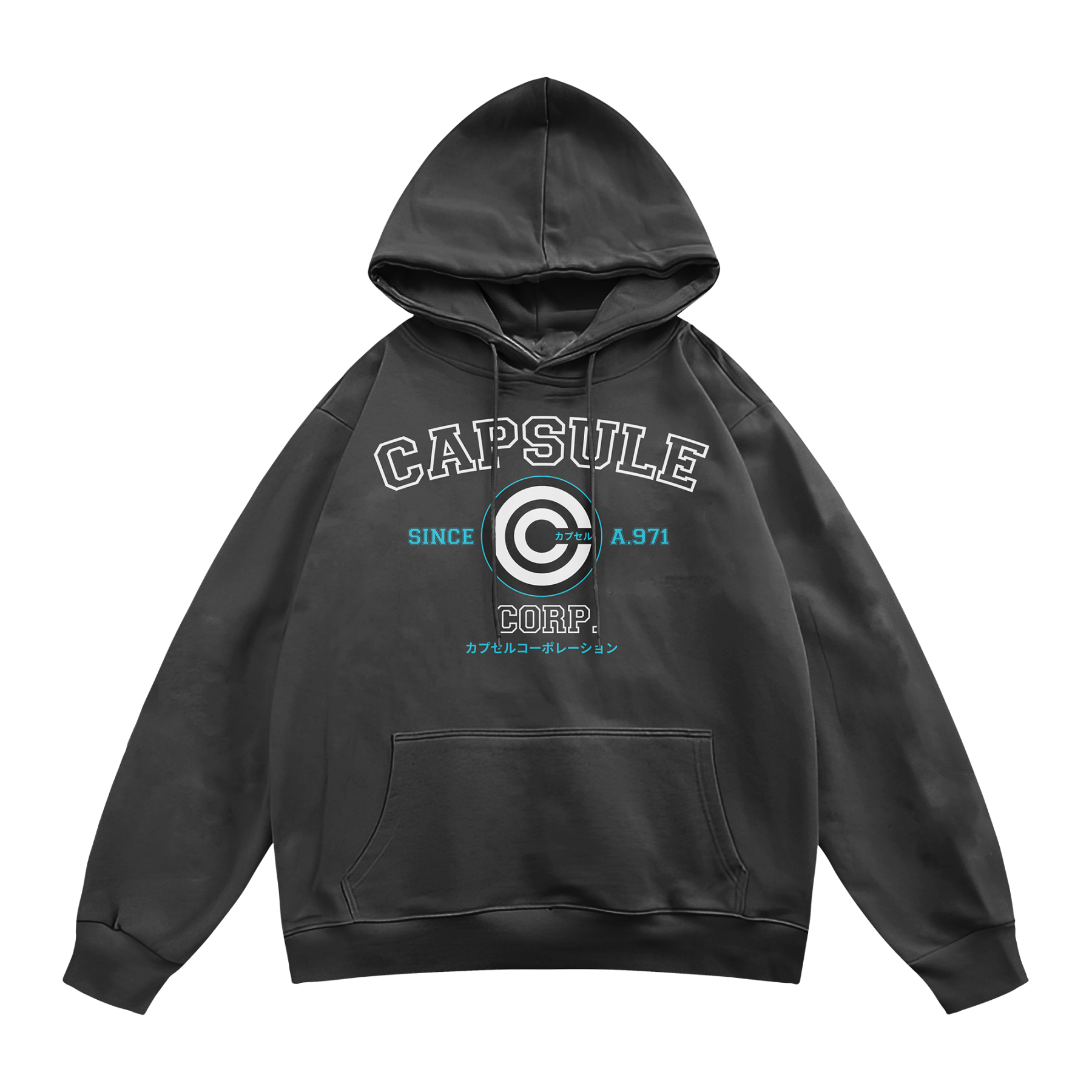 Capsule Corp College Black Hoodie | Dragon Ball Z