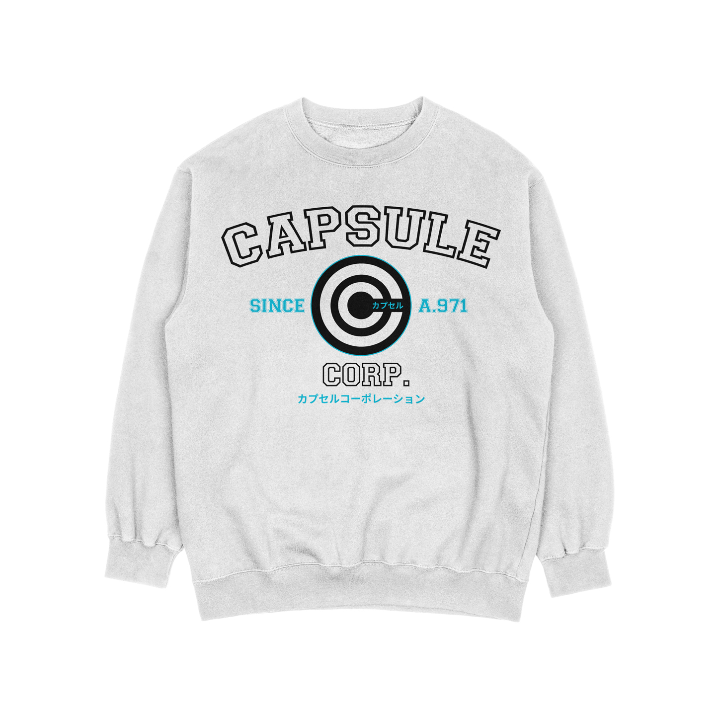 Capsule Corp College White Sweatshirt | Dragon Ball Z