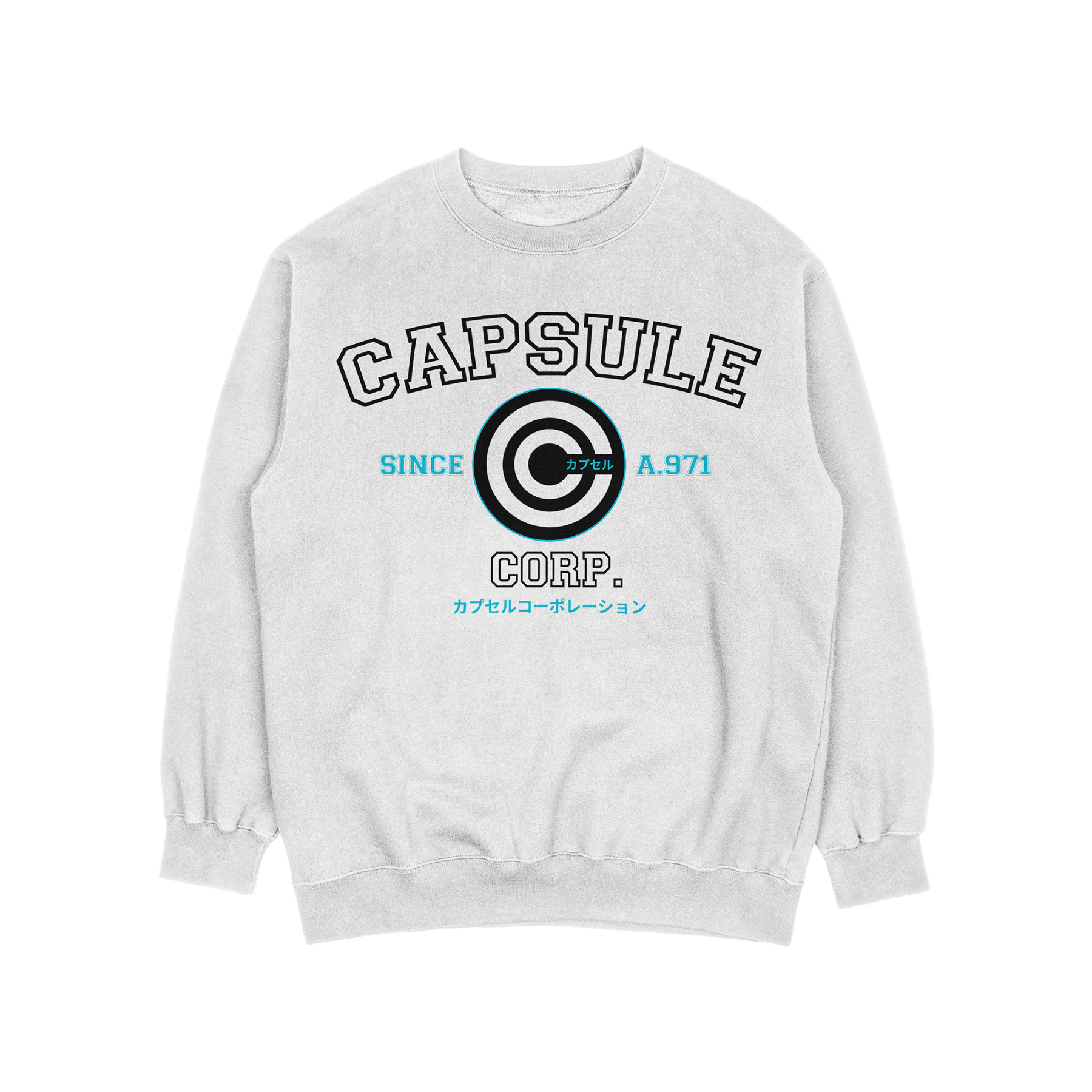 Capsule Corp College White Sweatshirt | Dragon Ball Z
