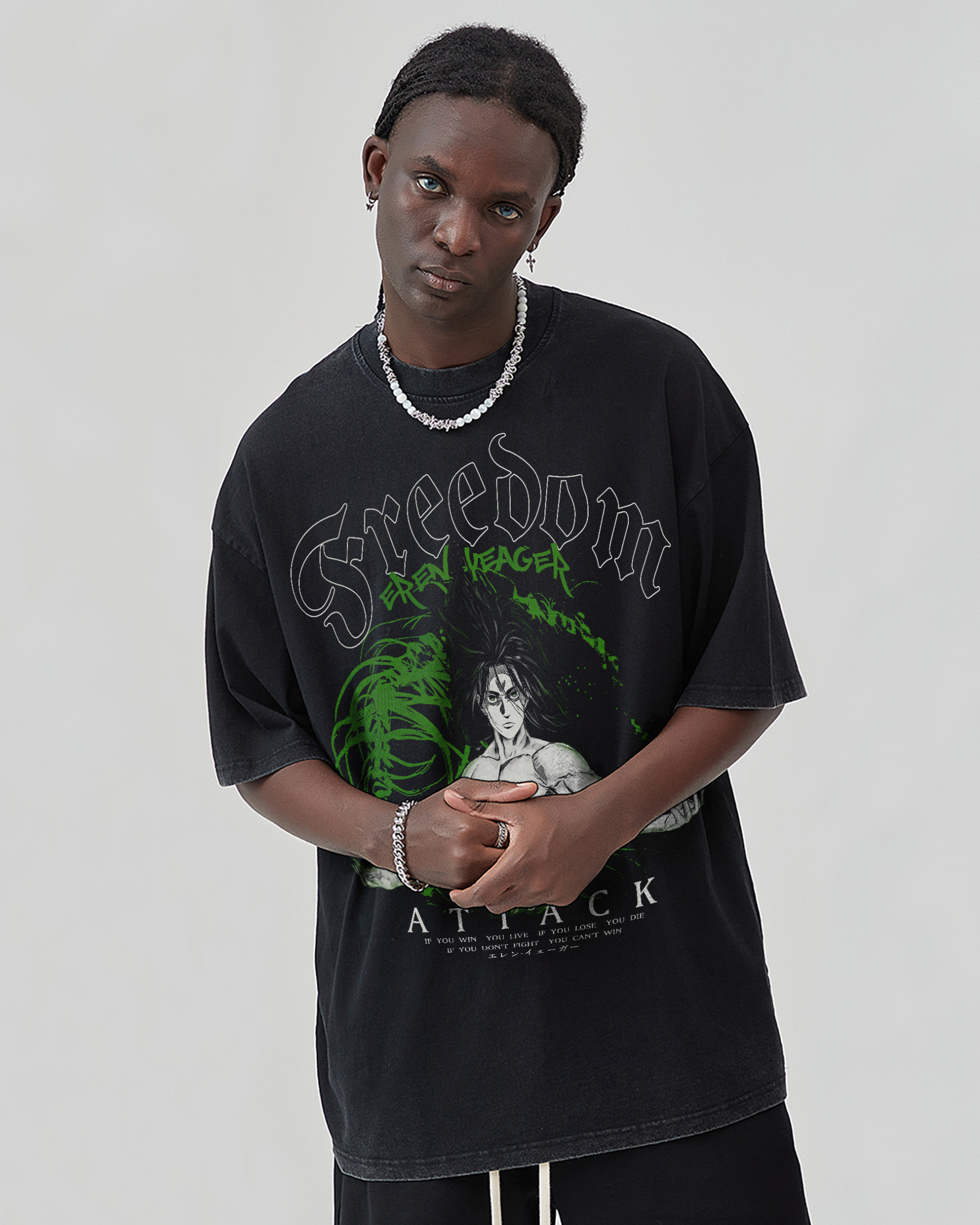Eren Vintage Oversized T-Shirt | Attack On Titan