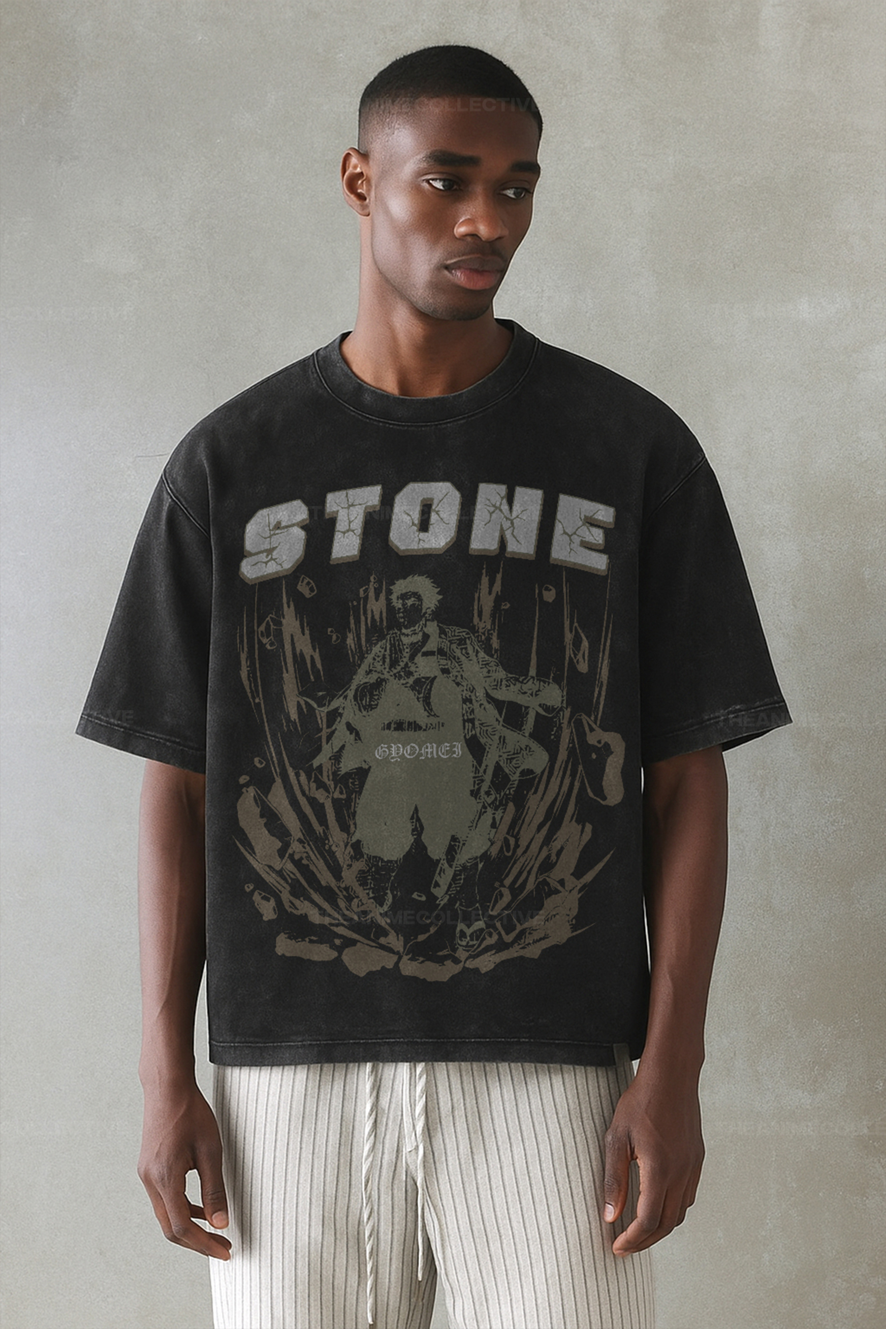 Gyomei Vintage Oversized T-Shirt | Demon Slayer