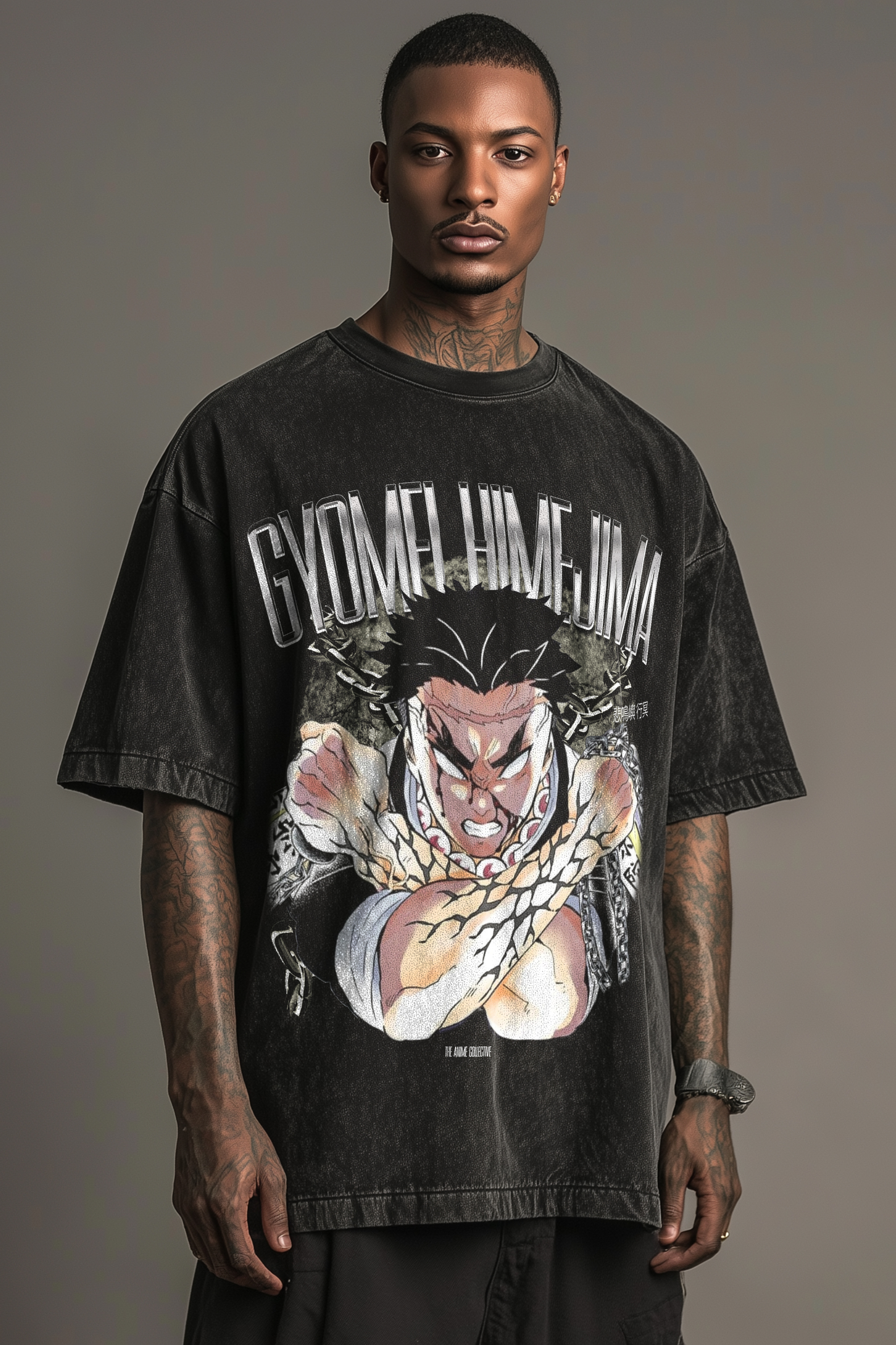 Gyomei Himejima Vintage Oversized T-Shirt | Demon Slayer