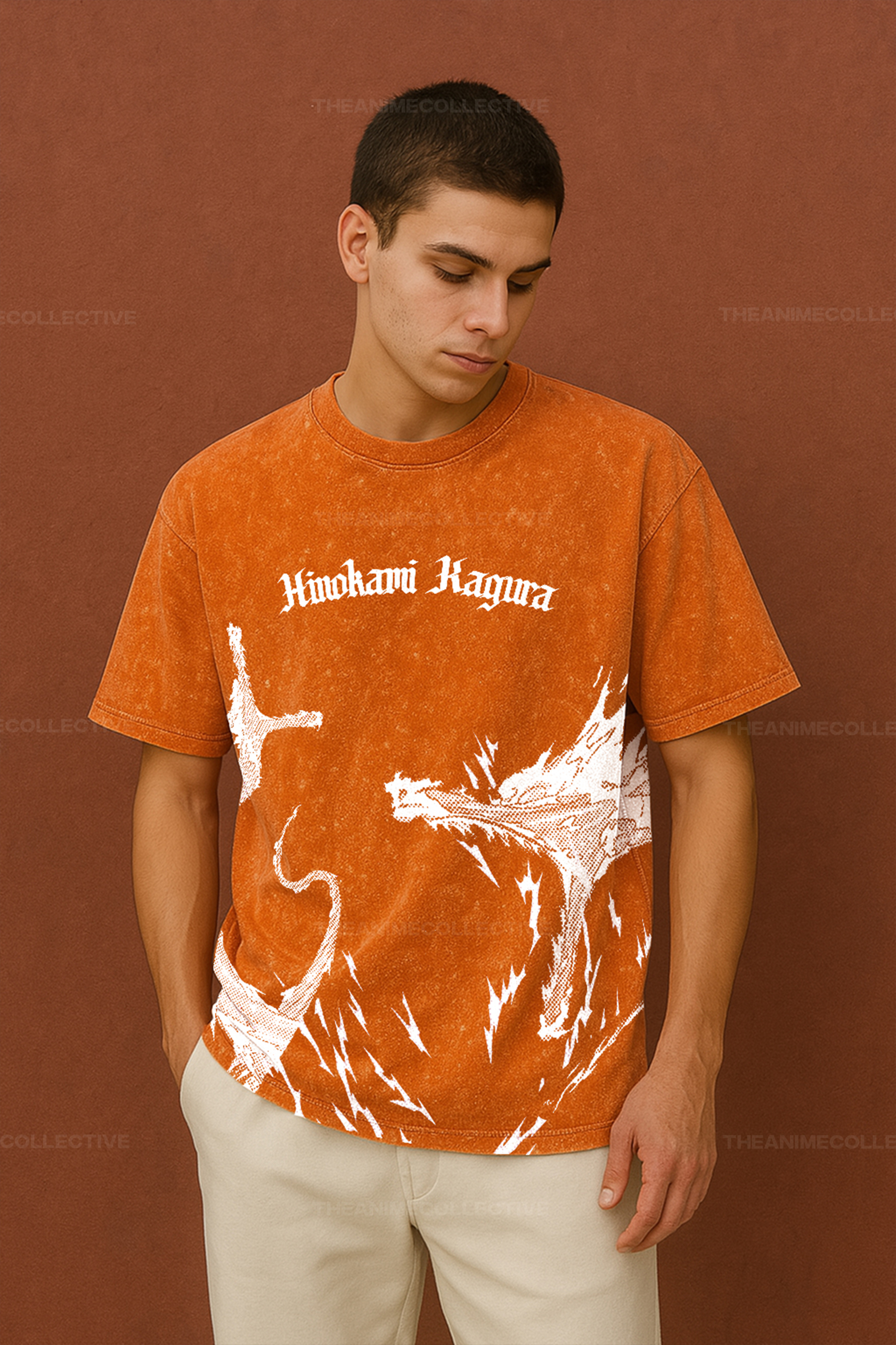 Hinokami Kagura Vintage Oversized T-Shirt | Demon Slayer