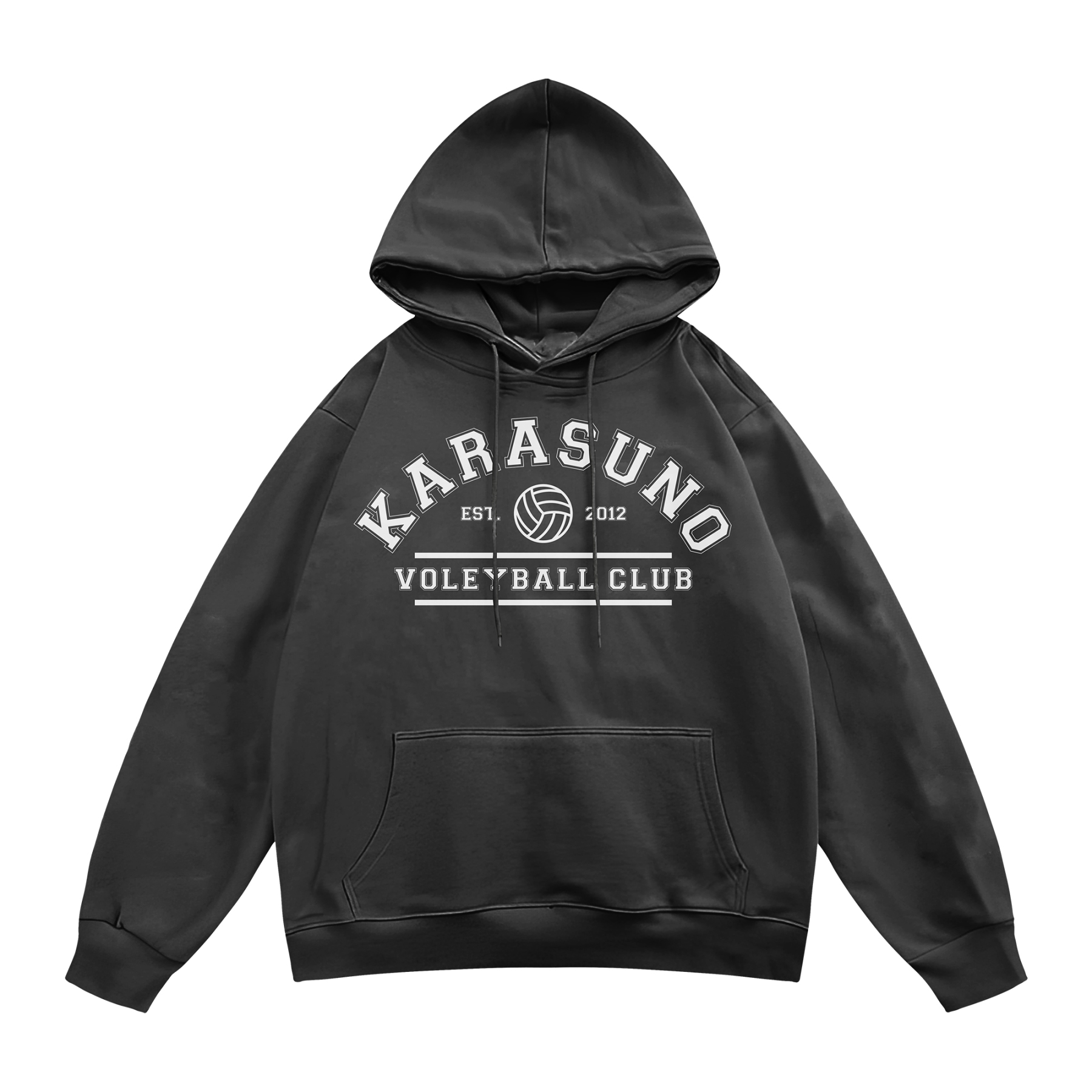 Karasuno College Black Hoodie | Haikyuu