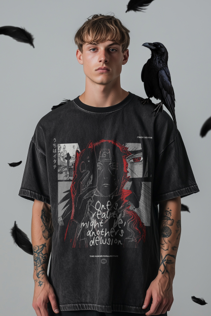 Itachi Vintage Oversized T-Shirt | Naruto Shippuden