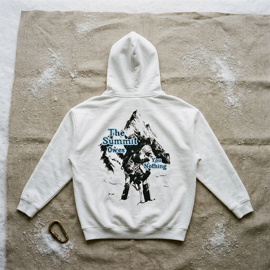 The Climber "Summit Owes Nothing" Heavy Hoodie | Kakugo