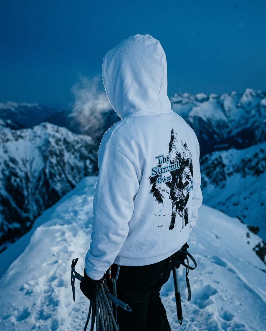 The Climber "Summit Owes Nothing" Heavy Hoodie | Kakugo