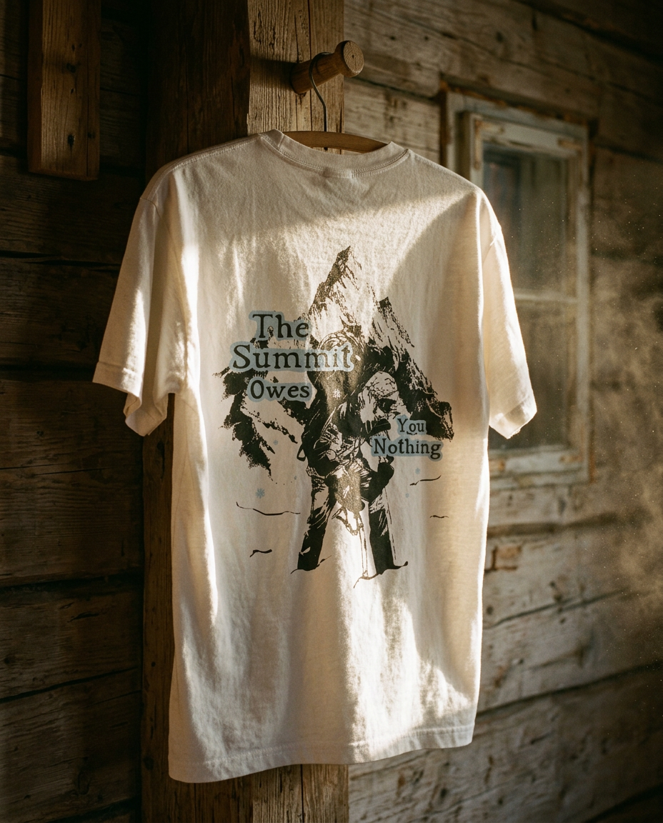 The Climber "Summit Owes Nothing" Heavy T-Shirt | Kakugo