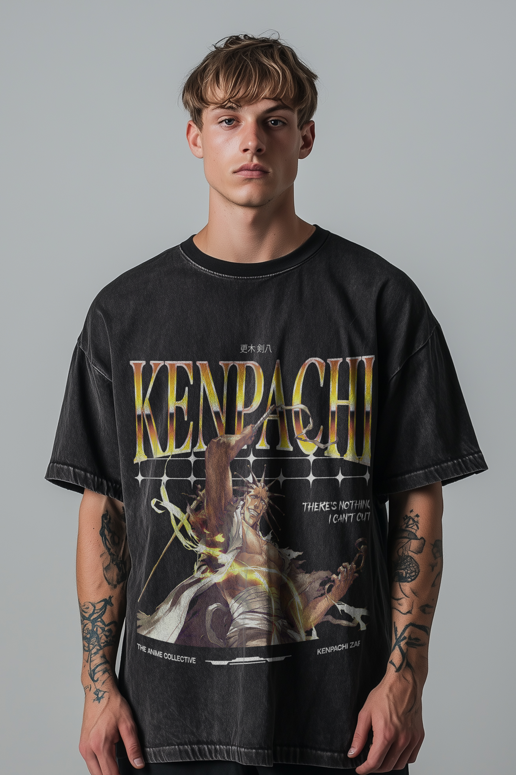 Kenpachi Vintage Oversized T-Shirt | Bleach