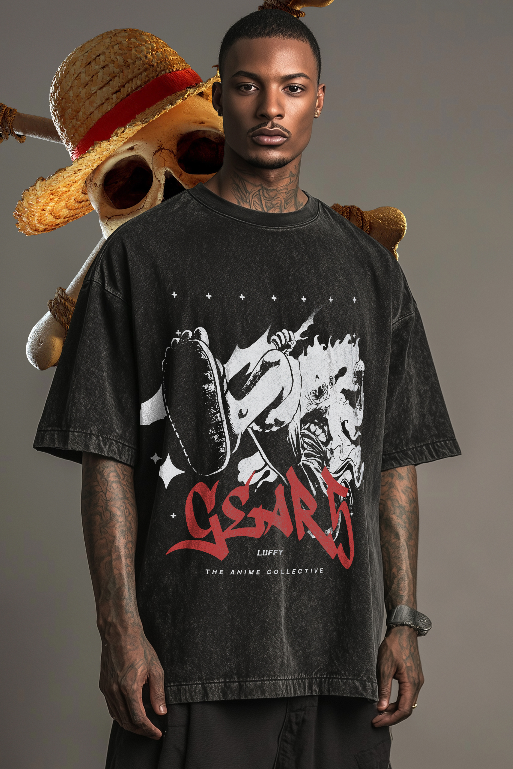 Luffy Vintage Oversized T-Shirt | One Piece