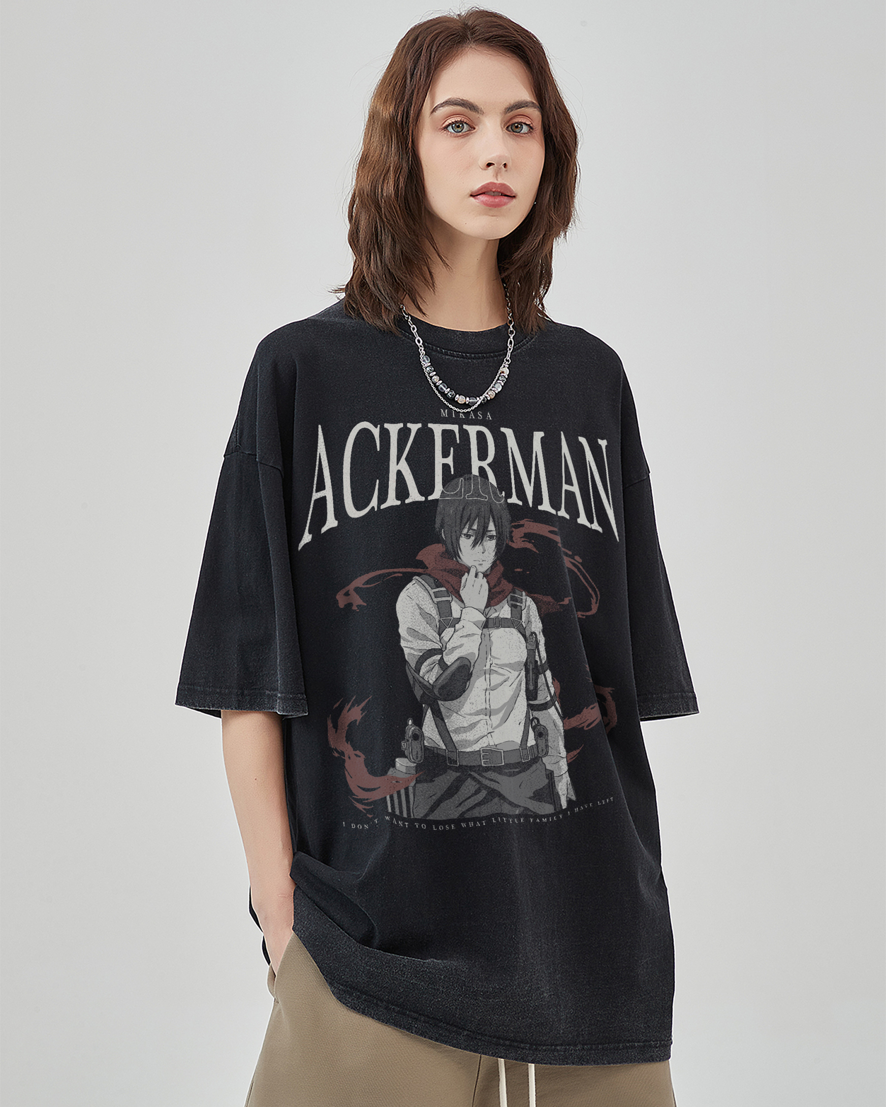 Mikasa Vintage Oversized T-Shirt | Attack On Titan