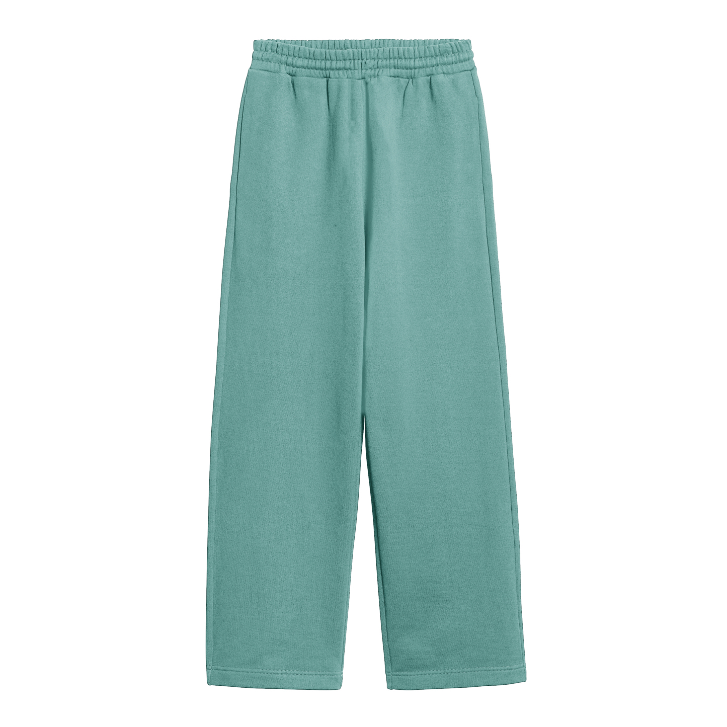 Streetwear Unisex Solid Color Fleece Straight Leg Pants