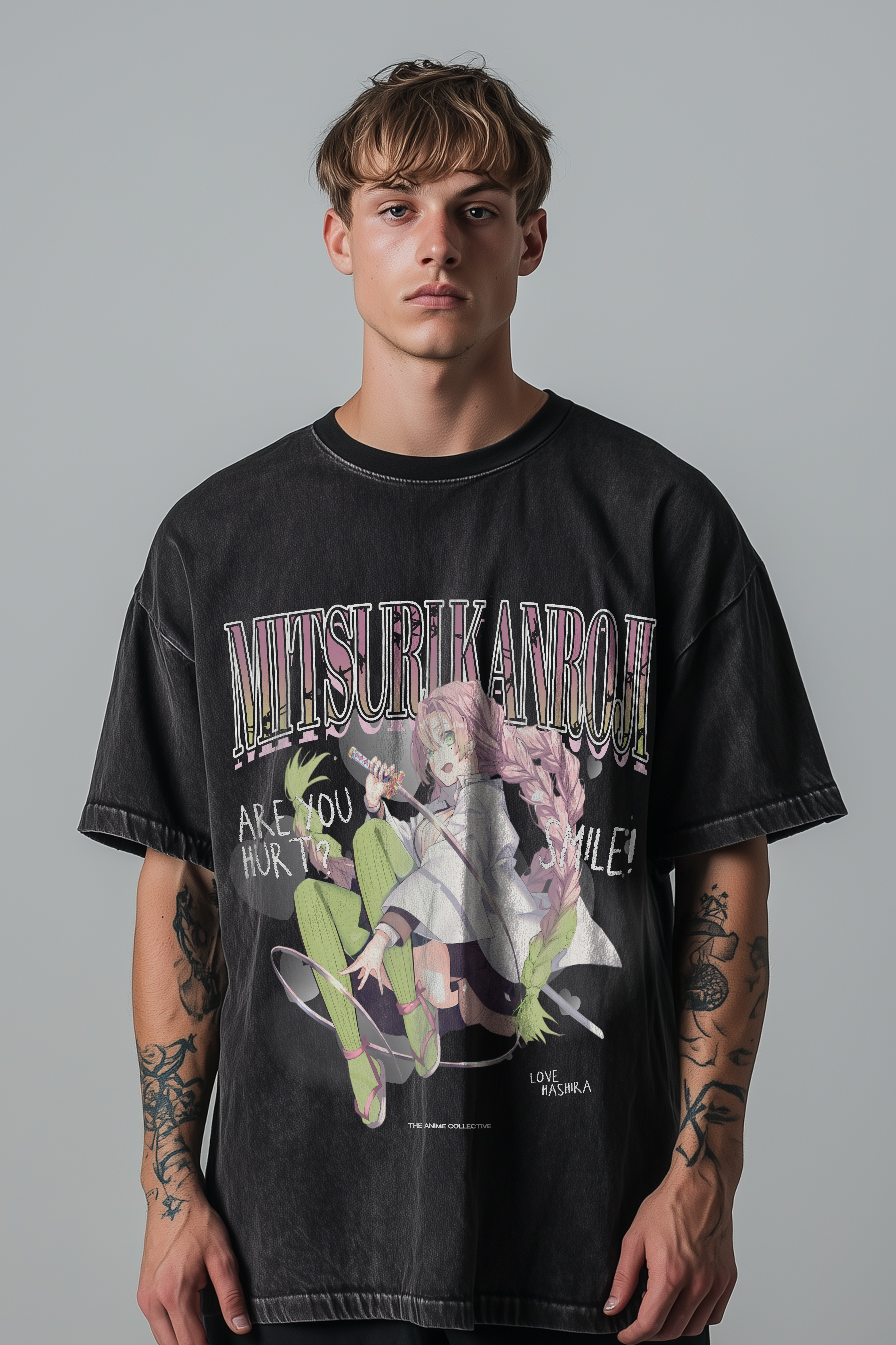 Mitsuri Kanroji Oversized Vintage T-Shirt | Demon Slayer