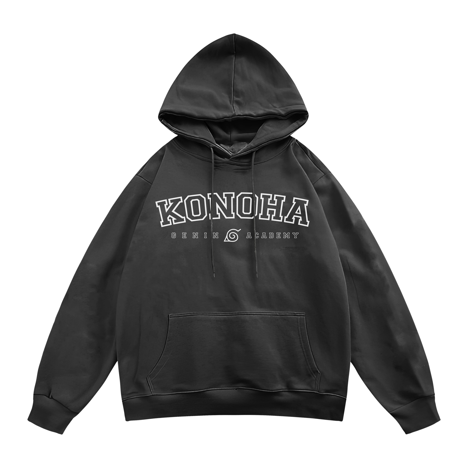 Konoha College Black Hoodie | Naruto