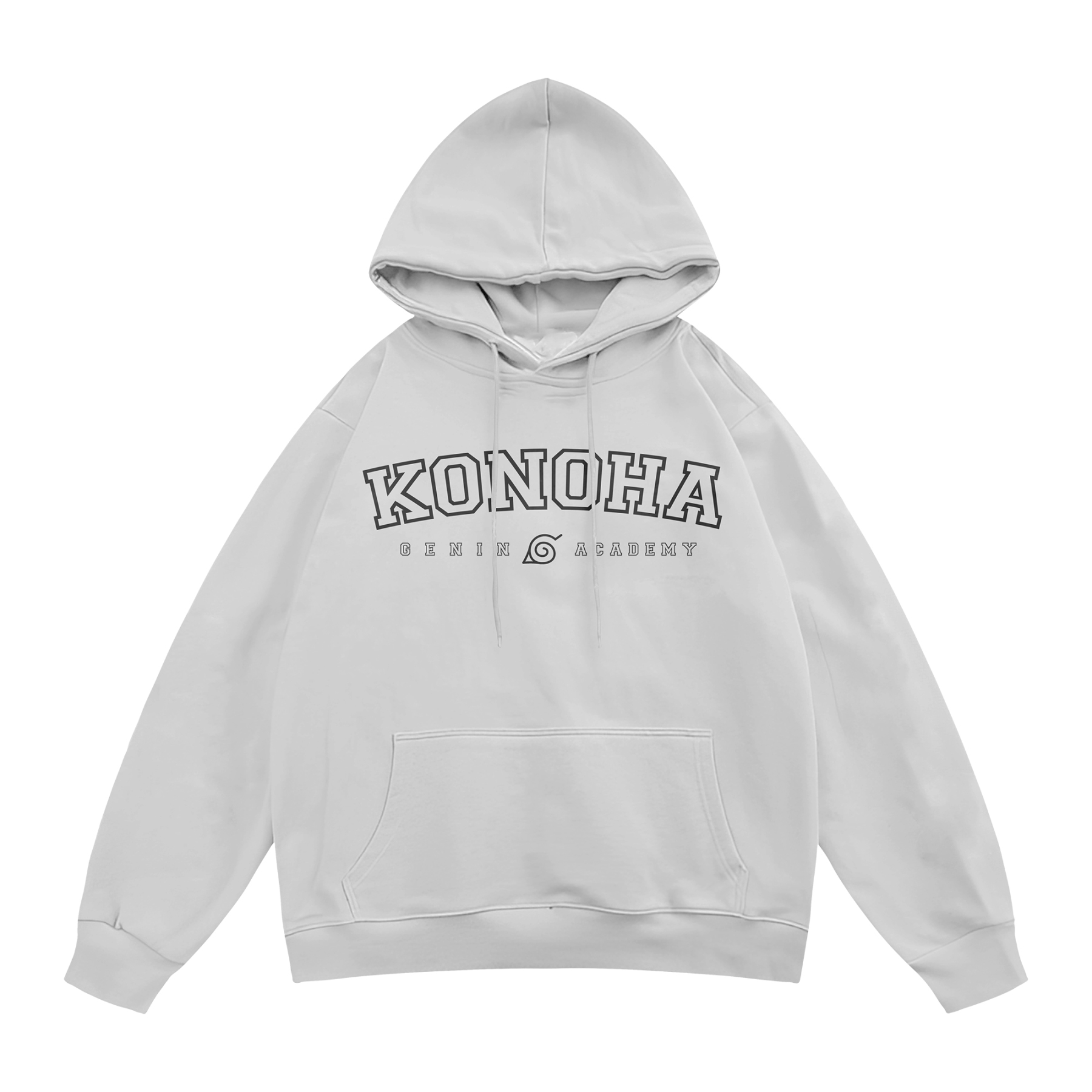 Konoha College White Hoodie | Naruto